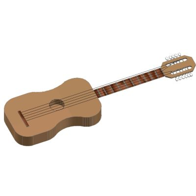 Guitarra en 3d