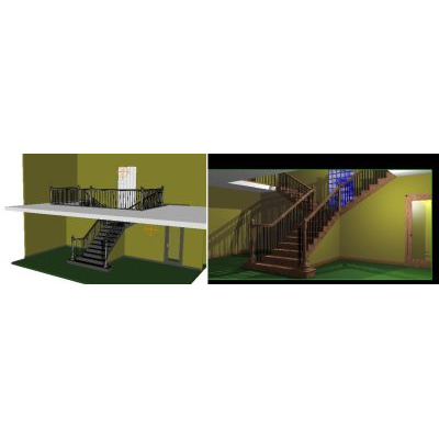 Escalera dos direcciones
