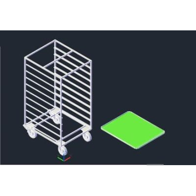 Bakery trolley 10 trays 1000x800