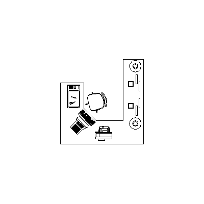 Escritorio equipado para trabajo de oficina en 2d