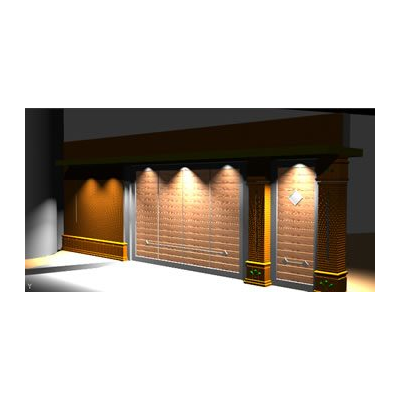 Fachada porton muralla 3d