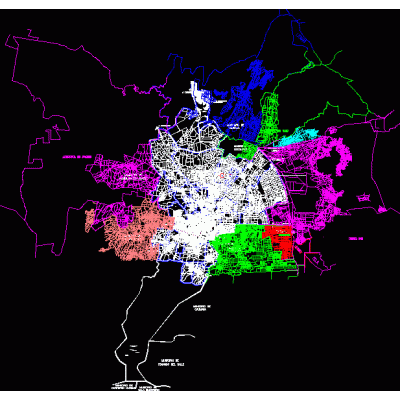 Mapa de la zona metropolitana de la ciudad de toluca