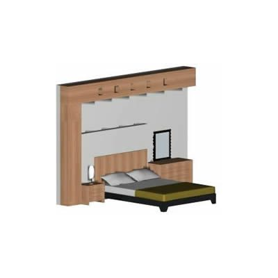 Cama matrimonial 3d