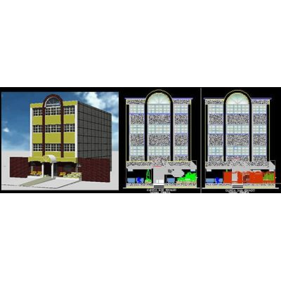 Fachada en 3d clinica san ignacio