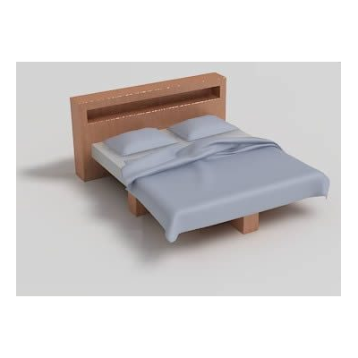 Cama matrimonial 3d