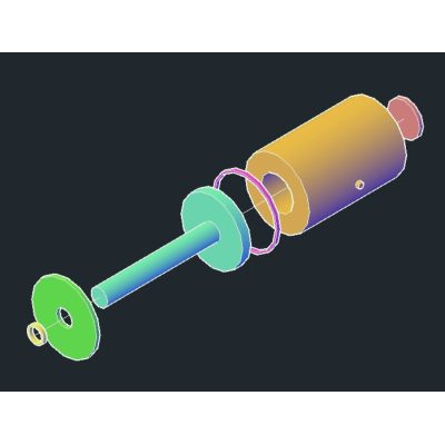 Cilindro neumático 3d