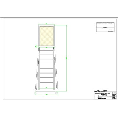 Escalera Industrial de Hierro con Ruedas
