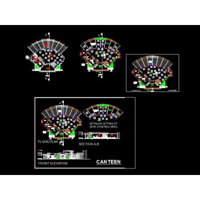 Cantina con espacio entre puertas y espacio interior