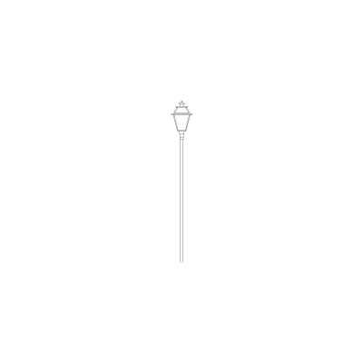 Straight Pole Lamppost