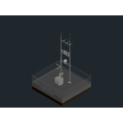 Electrical substation with transformer