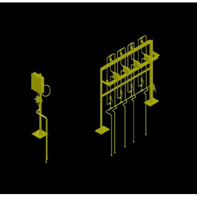 Racks de rotametros para instalacion el plataformas