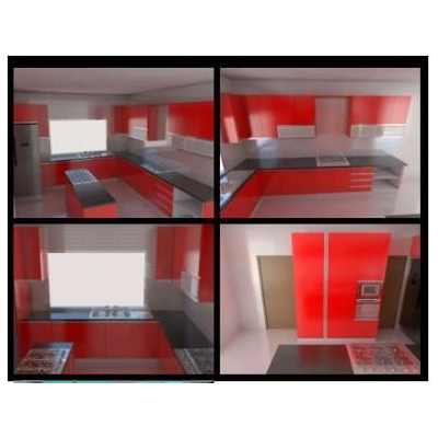 Cocina rojo lacca