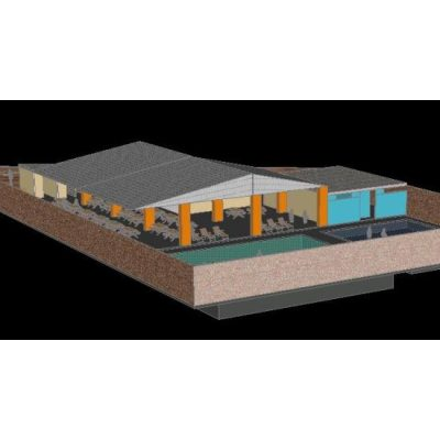 Piscina en 3d
