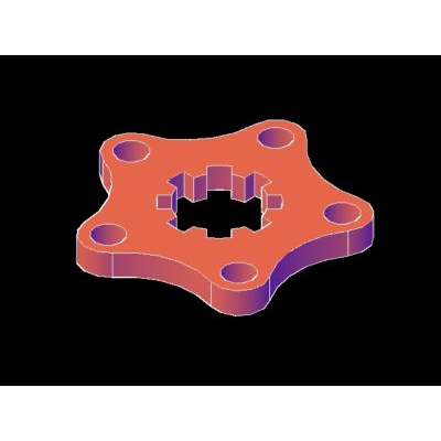 Engranaje 3d realizado como ejemplo de la realizacion de figuras 3d en autocad