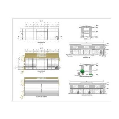 Mueblería tipo industrial con dobles alturas