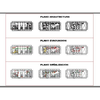 Planos de evacuación de almacén