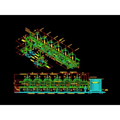 Sistema de filtracion produccion planta de agua potable