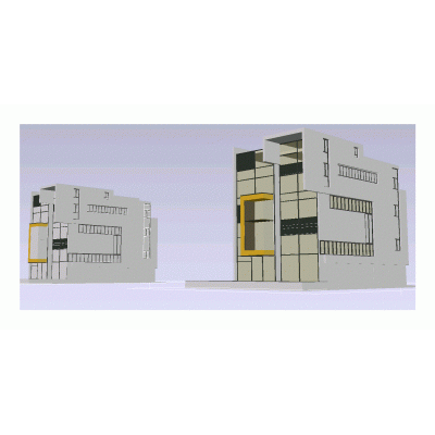 Modelo de lugar de trabajo 3d