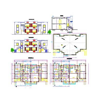 Planos de Vivienda Multifamiliar de Dos Niveles
