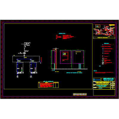 General single-line diagram and switchboard