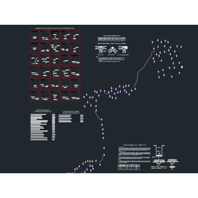 Plano de la construccion de una red de agua potable