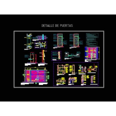 Plano de detalle de puerta metalica