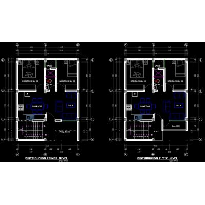 Planos de vivienda 7x7
