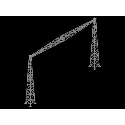 3d electric metal pole.