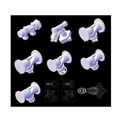 Set di valvole per impianti idrici - 2d 3d