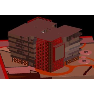 Hotel de apartamentos 3d
