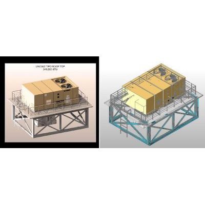 Aire acondicionado roof top 3d