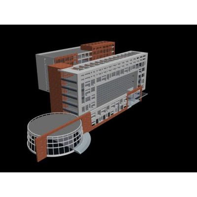 Edificio de oficinas en 3D