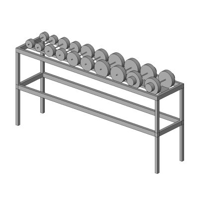 Pesas de gimnasia revit