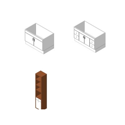 Muebles de cajon para proyectos de revit