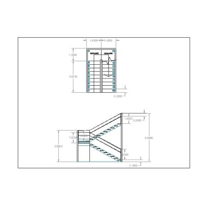 Diseno de escalera metalica en forma de l