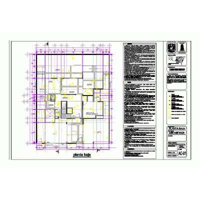 Plano de acabados - casa habitacion