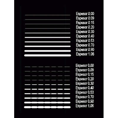 Grosores de linea - cad