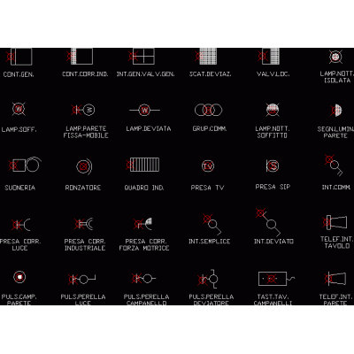 Simbolos electricos cad.
