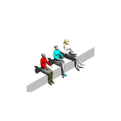 Senoras sentadas 3d