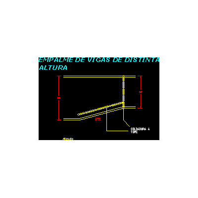 Empalme de vigasde diferente altura