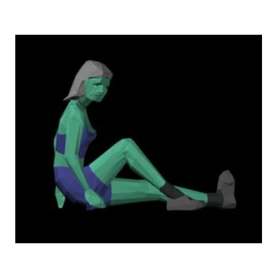 Persona descanzando 3d