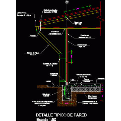 Detalle tipico pared prefabricada