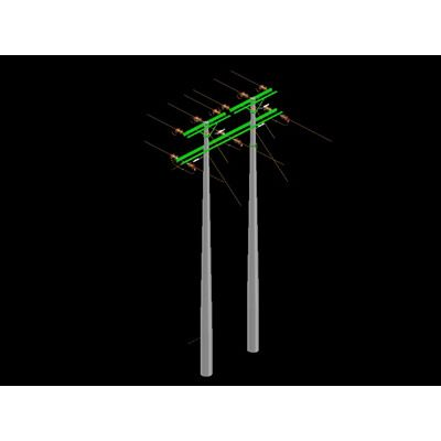Three-phase medium voltage structure hr2 with two 3cr 13.2 kv