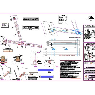 Pavimento asfaltico con obras complementarias