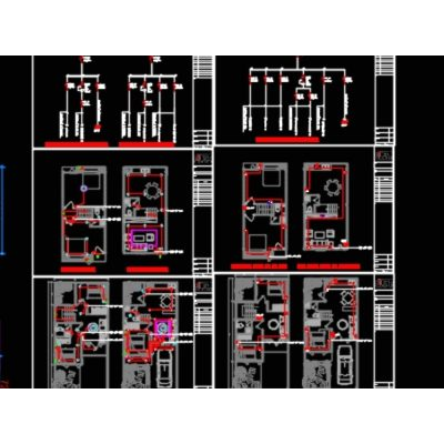 Electrical plan drawing for apartment and villa.