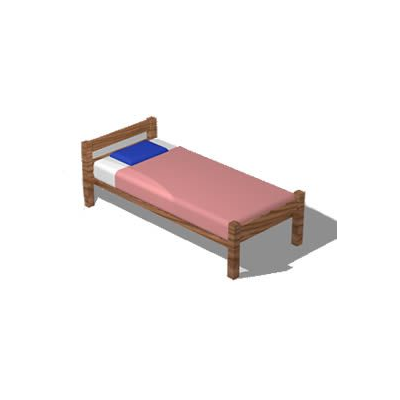 Cama individual 3d