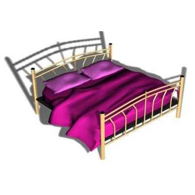 Elegante Cama Doble Metalica