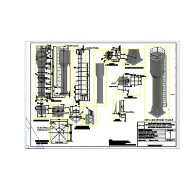 Base hormigon armado en plano de autocad