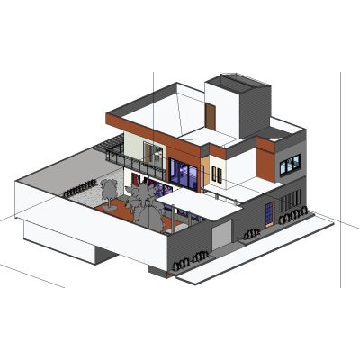 Pequeña Casa Moderna con diseño interior
