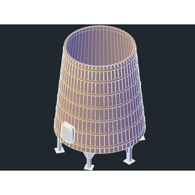 Pipon - fermentador 25;000 lts madera 3d